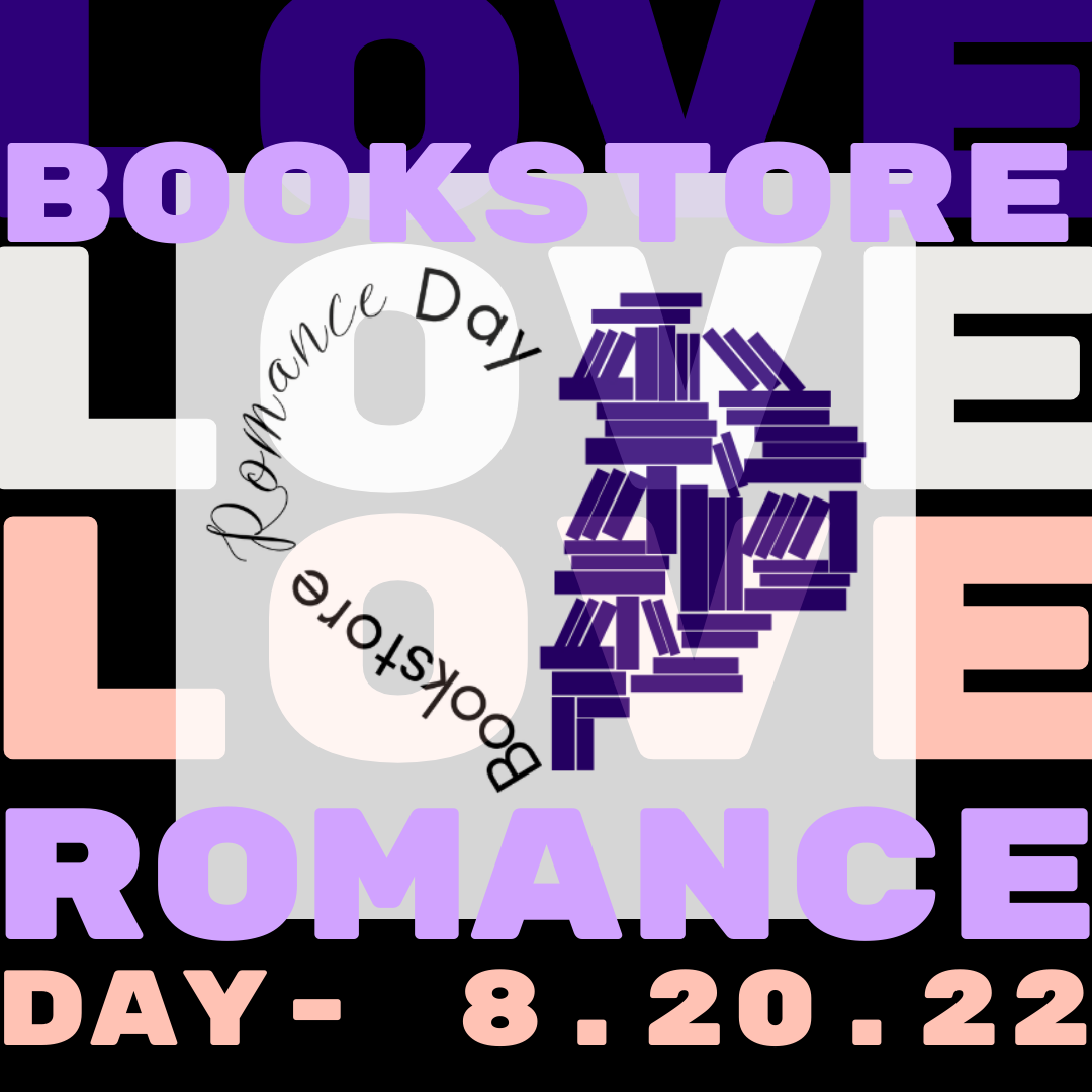 Bookstore Romance Day heart-shaped logo